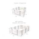 Fortella Cloud Castle Foldable Playpen, Baby Safety Play Yard with Whiteboard and Activity Wall, Indoors or Outdoors (Gray 4-Panel Extension)