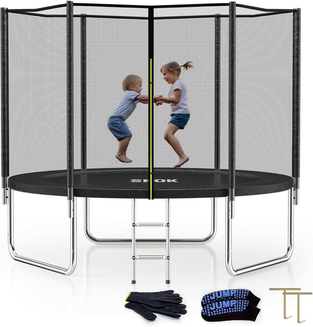 Trampoline for Kids,400LBS Outdoor Trampoline with Net-ASTM Approved Trampoline for Children and Adults