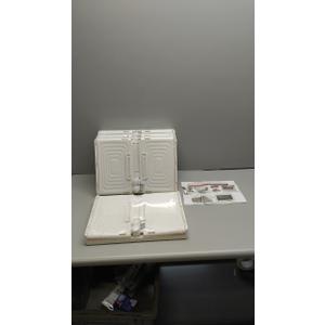 4 Tier Plastic Storage Bins with Lid 23QT, Stackable Storage Containers with Wheels, Folding Storage Boxes, Collapsible Storage Bins, Closet Organizers and Storage for Living Room,Office,Dorm (White)