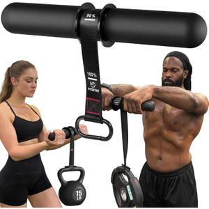 FitBeast Forearm Strengthener & Forearm Exerciser, Wrist Roller with Thicker Handle, Forearm Strength Trainer with Adjustable Strap - Ideal for Grip Strength, Muscle Building, Rehabilitation