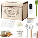 Collapsible Bread Proofing Box with 68-115F Temp Control & 48H Timer, Bread Making Kit with Dough Warming Box, Includes 7 Kitchen Baking Accessories