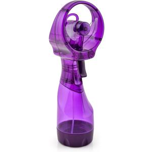 O2COOL Deluxe Handheld Battery Powered Water Misting Fan (Purple)