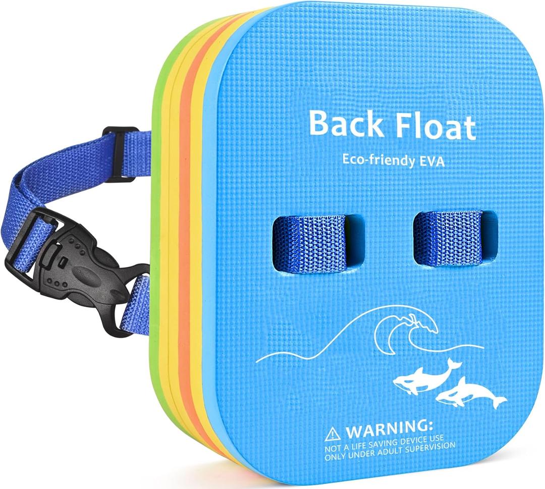 Swim Belt Back Float with Secure Clip Buckle Adujustable Swim Board for Boys & Girls Safety Swimming Bubble with 3 Layers Swim Floaties for Swimming Beginners Pool Swim Trainer