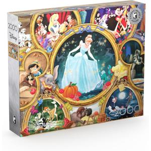 Buffalo Games Ceaco  2000 Piece Silver Select Disney Classic Collage Jigsaw Puzzle Colorful Puzzle for Adults  Precision-Cut Pieces, Beautiful Artwork, and Hours of Relaxing Fun