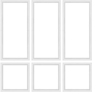 3 Set Peel and Stick Wall Molding Kit,Pre-Cut Wall Panels for Interior Wall Decor,Premade Wainscoting Panels Peel and Stick,Accent Wall Panel for Living Room Bedroom Decor