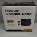 Pressure Washer Hose 50FT with 3/8 Inch Quick Connect, Kink Resistant High Tensile Wire Power Washer Hose, Industry Grade for Power Washer Hose with 2 pcs M22 14mm Adapter Set,4200 PSI