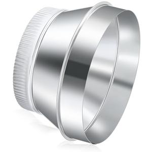 Otoolling 10 Inch to 8 Inch Duct Reducer Increaser Galvanized Steel Air Duct Adapter Round Crimped Pipe Connector Fitting Coupling for HVAC Ventilation Systems