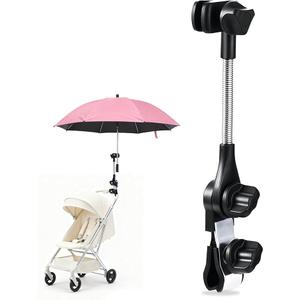 Universal 360° Adjustable Chair Umbrella with Clamp, Umbrella Holder for Stroller, Beach Chair, Wheelchair & Golf Cart - No Tools Needed, Sun & Rain Protection