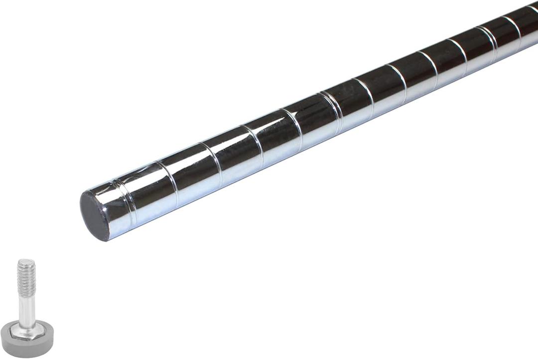 Thunder Group Chrome plated 8" post with leveling foot, comes in 4 posts