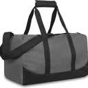 30 Liter, 17 Inch Canvas Duffle Bags for Men and Women  Travel Weekender Overnight Carry-On Shoulder Duffel Tote Bags (Grey)