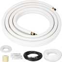 13 Ft Mini Split Line Set Air Conditioning Copper Tubing Pipe Extension 1/4" & 3/8" PE Thickened for AC and Heating 9000BTU