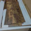 Over The Toilet Storage Cabinet, Farmhouse Storage Cabinet 32 Inches Width Over Toilet with 2 Barn Door and Toilet Paper Holder Stand, White Toilet Rack for Bathroom, Laundry, Restroom (Brown)