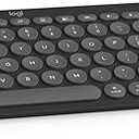 Logitech Pebble 2 Combo for Mac, Wireless Keyboard and Mouse, Slim, Quiet and Portable, Customizable, Bluetooth Mouse and Keyboard, EasySwitch, for macOS, iPadOS  Tonal Graphite