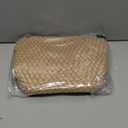 Woven Leather Bags for Women Knoted Women Handbag Designer Shoulder Bucket Purse Handmade Fashion Tote Hobo Bag Small (Beigea)