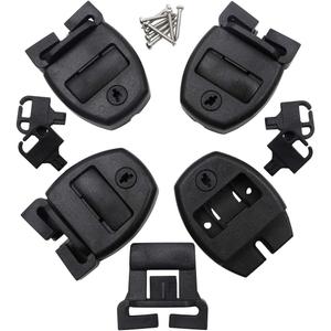 4 Set Hot Tub Spa Cover Locks w/Key Pinch Center Release - Strap Buckle Broken Latch Repair Kit with Screws (Style 2)