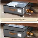 Under Bed Storage with Wheels, 10 inches Under Bed Storage Containers, 65L XXL Large Adjustable Underbed with Lids, Rolling Underbed Storage bins for Shoes, Clothes, Blankets, Grey