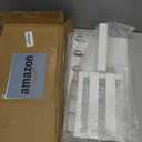 Mail Organizer for Wall Mount  Key Holder with Shelf Includes Letter Holder and Hooks for Coats, Dog Leashes  Rustic Wood with Flush Mounting Hardware (16.5 x 8.7 x 3.5) (White)