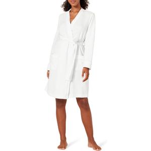 Amazon Essentials Women's Lightweight Waffle Mid-Length Robe (X-Large, White)