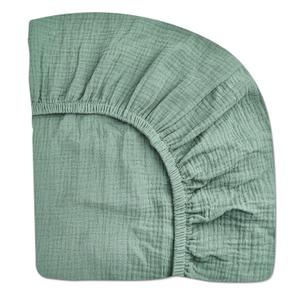 Crib Sheets for Boys Girl, Fitted Baby Toddler Bed Sheets 28" x 52", Neutral Muslin Cotton Crib Mattress Bedding Soft and Breathable Comfort(Roman Green)