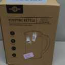 Paris Rhne Electric Kettle, Tea Kettle with 6 Temperature Settings, 1.7L Cordless Hot Water Boiler Heater, Strix Thermostat, Touch Control, Auto-Shutoff/Boil-Dry Protection, Keep Warm, LED Indicator (Ivory)