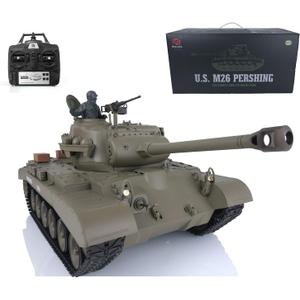 TOUCAN RC HOBBY US In Stock 2.4 Ghz Henglong 1/16 Scale 7.0 Plastic Ver M26 Pershing RTR RC Tank Model 3838 BB Airsoft That Shooting BB Bullets (Standard)