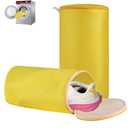 Shoe Washing Machine Bag, Laundry Shoe Bag for Washer and Dryer, Yellow Sandwish Mesh, 2L(8x15in) Pack of 2