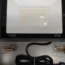 2Pack LED Flood Light Outdoor,150W LED Work Light 15500lmwith 6FT US Plug,IP66 Waterproof Exterior Security Lights,6000K Daylight White Outside Floodlights Slim Design for Playground Yard