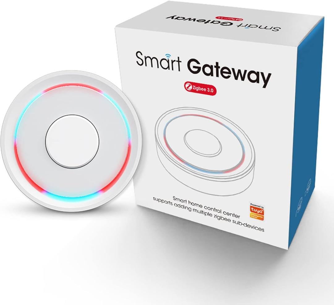 ZigBee Gateway and Bluetooth Hub, Only for Tuya Protocol Product, Dual Mode ZigBee Gateway, Wireless Smart Home Bridge Support Tuya Devices Remote Control, Gateway Hub Support Voice Control via Alexa