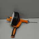 Drain Auger, Clog Remover with Drill Adapter, 25 Feet Flexible Plumbing Snake Use Manually or Powered for Kitchen, Bathroom and Shower Sink, Comes with Gloves (orange)
