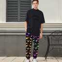 Goodstoworld Mens Cool Joggers Pants 3D Novelty Casual Sweatpants with Drawstring (Black, XL)