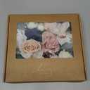 Ling's moment Fake Flowers Box, Faux Artificial Greenery Stems Foam Roses Silk Orchid Ranunculus Fabic Flower for Centerpieces Bouquet Wedding Vase Decorations, Dusty Rose & Navy, Grand Combo