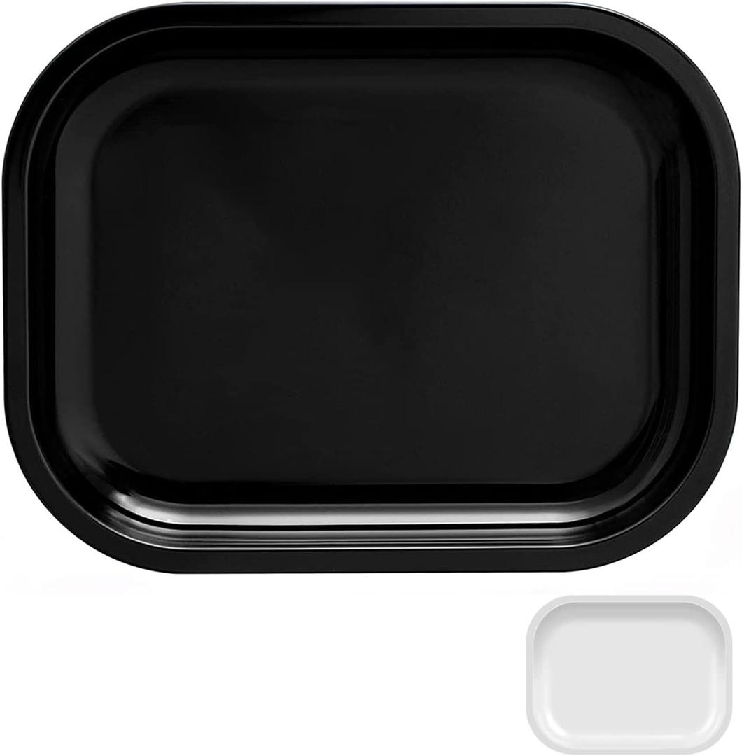 Tray Metal Rolling Tray (Black, 7" x 5.5") (Black)