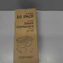 20 Pcs Reusable Snack Containers with Lids, 2-Compartment BPA-Free Portion Control for Bento Box & Meal Prep, On-the-Go for Kids Adults, Refrigerator Safe with 10 Animal Forks (4 Color Lids)