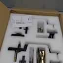 GUA OYH Double Front Door Handle Matte Black Double Door Lock Keyed Dummy Door Lock Set with Handle Lever for Front Door or Office Door