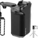 SMALLRIG Street Photography Handle for DJI Osmo Action 5 Pro/ 4/3, Quick Release, Shutter Button, Cold Shoe, Wrist Strap,1/4 Threaded Hole, Camera Grip Holder for DJI OEM Cages - 5826