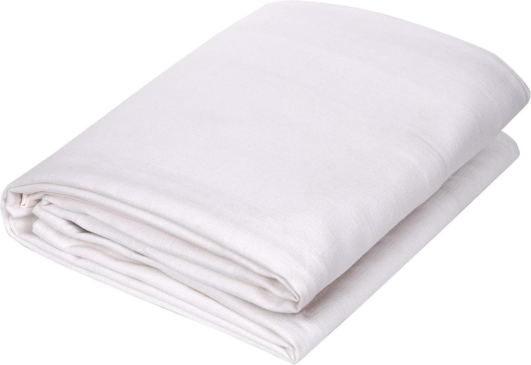 Urban Villa Cotton Thermal Blanket Made from 100% Soft Premium Cotton, Plain Weave, White, Twin 66"x 90", Perfect for Layering in Bed, LINT Free