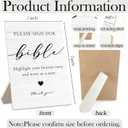 Bible Guestbook Sign for Wedding- Bridal Shower Decorations, Wedding Reception Decor for Reception and Event Party, 5x7inch