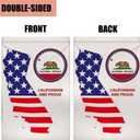 2 x California Flag-Californians and Proud Double Sided Garden Flag,12x18 Inches,Suitable for Lawn,Party,All Seasons-Decorative Banner,Flag Holder Not Included (blue&red&white)