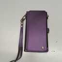 Defencase Compatible with Samsung Galaxy S24 Plus Case Wallet with RFID Blocking Card Holder for Women, PU Leather Magnetic Snap Flip Zipper Strap Phone Case Fit for Galaxy S24 Plus 5G 6.7", Purple