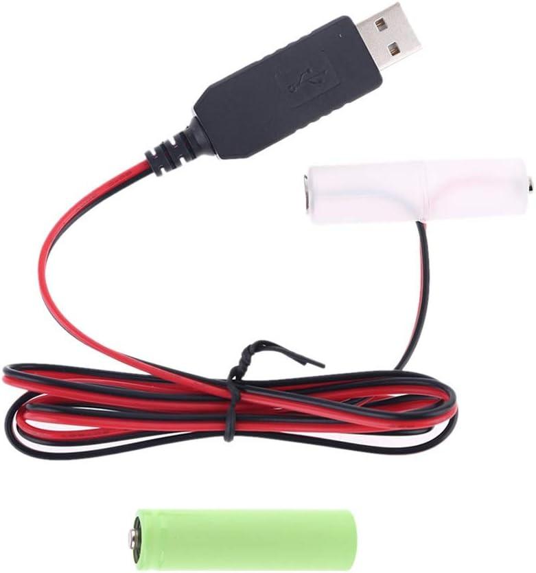 AA Battery Eliminator Power Supply Adapter, 1m USB Power Supply Cable,1.5V - 6V, 4 Types for Choose, Replace 1 to 4pcs AA Battery