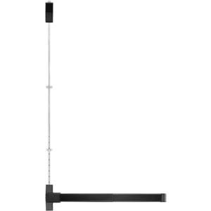 BEAMNOVA 27.5 Inch Vertical Rod Exit Device, Door Panic Bar, Commercial Door Push Bar Lock Set Gate Roller Strike Plate End Cap Emergency Accessories Metal Parts, Black