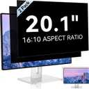 [2 Pack] 20.1 Inch Computer Privacy Screen for 16:10 Aspect Ratio Widescreen Monitor, Eye Protection Anti Glare Blue Light Computer Monitor Privacy Filter, Removable Anti-Scratch 20in Protector