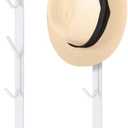 Tandefio 2 Pack 13.8" Over The Door Hook Hanger Comes with 6 Hooks from Large to Small Metal Extra Long Over The Door Hooks Hanger for Hats Rack Coat Scarf Purse Bags Scarf Keys and More (White)