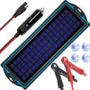 SUNAPEX 12V Solar Battery Charge: 5W Waterproof Portable Solar Panel Kit - Battery Maintainer Trickle Charger - with Upgrade Built in Charge Controller for Car Boat RV Trailer Automotive Motorcycle