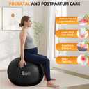 Gruper Yoga Ball, Extra Thick Non Slip Exercise Ball for Workout, Yoga, Pregnancy, 4 Sizes Anti Burst Chair for Home and Office, Includes Foot Pump & Fitness Guide