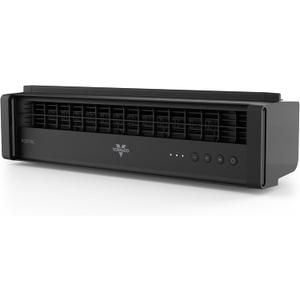 Vornado PORTAL Window Fan with 3 Speeds, Reversible Exhaust Mode, Weather Resistant, Window Fan For Kitchen, Bedroom, Home, Low Profile, Black