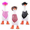 3 Set 7inch Desk Goose Outfits Mini Cowboy Hat with Scarf Sunglasses – Western Cowboy Small Desk Goose Outfits Cowboy Hat Accessory Mini Porch Goose Headwear – Funny Magnetic Goose Decor Accessories