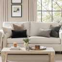 MIULEE Pack of 2 Couch Throw Pillow Covers 18x18 Inch Neutral Khaki Modern Boho Accent Decorative Pillow Covers Soft Chenille Farmhouse Cushion Covers for Home Decor Bed Sofa Living Room