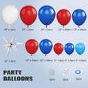 Red Blue Balloon Garland Kit, Red Blue Balloon Arch with Red and Dark Blue Balloons, Red and Blue Balloon Arch for Independence Day Graduation 4th of July Nautical Party Decorations