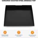Stanbroil 17 Inch Flat Top Griddle Replacement Top for Blackstone 17" Tabletop Griddle Station, Ceramic Coated Steel Griddle Top Replacement with Rear Grease System, Black